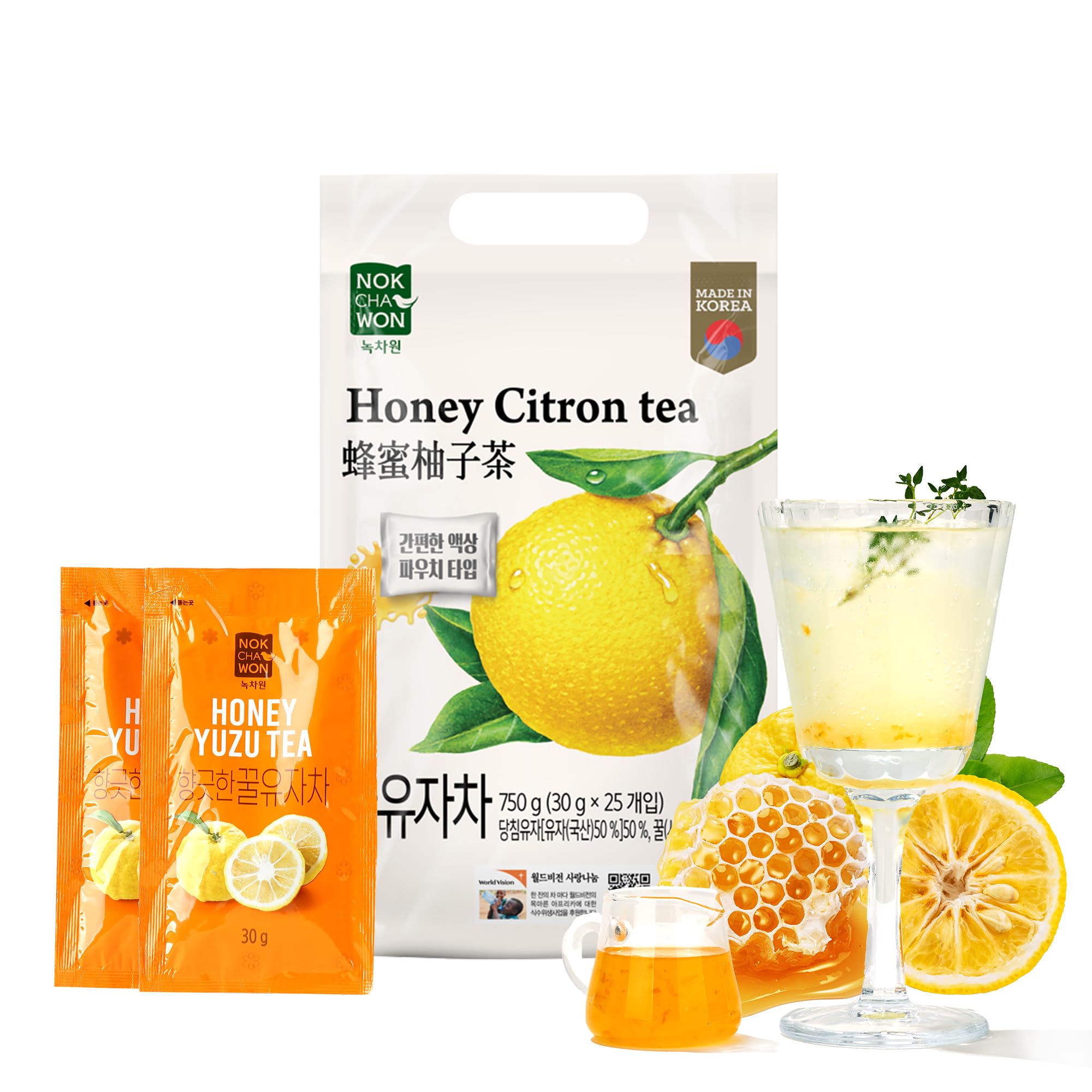 True Honey Tea Ginger Lemon Zest Nokchawon Honey Citron Tea - 25